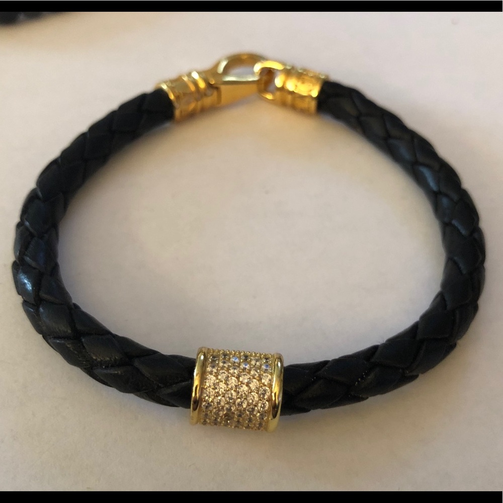 Nialaya Leather/Gold Bracelet
